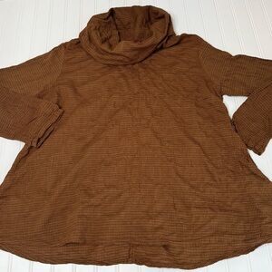 Cut Loose Gingham Tunic Top Mini Check Swing Women Small